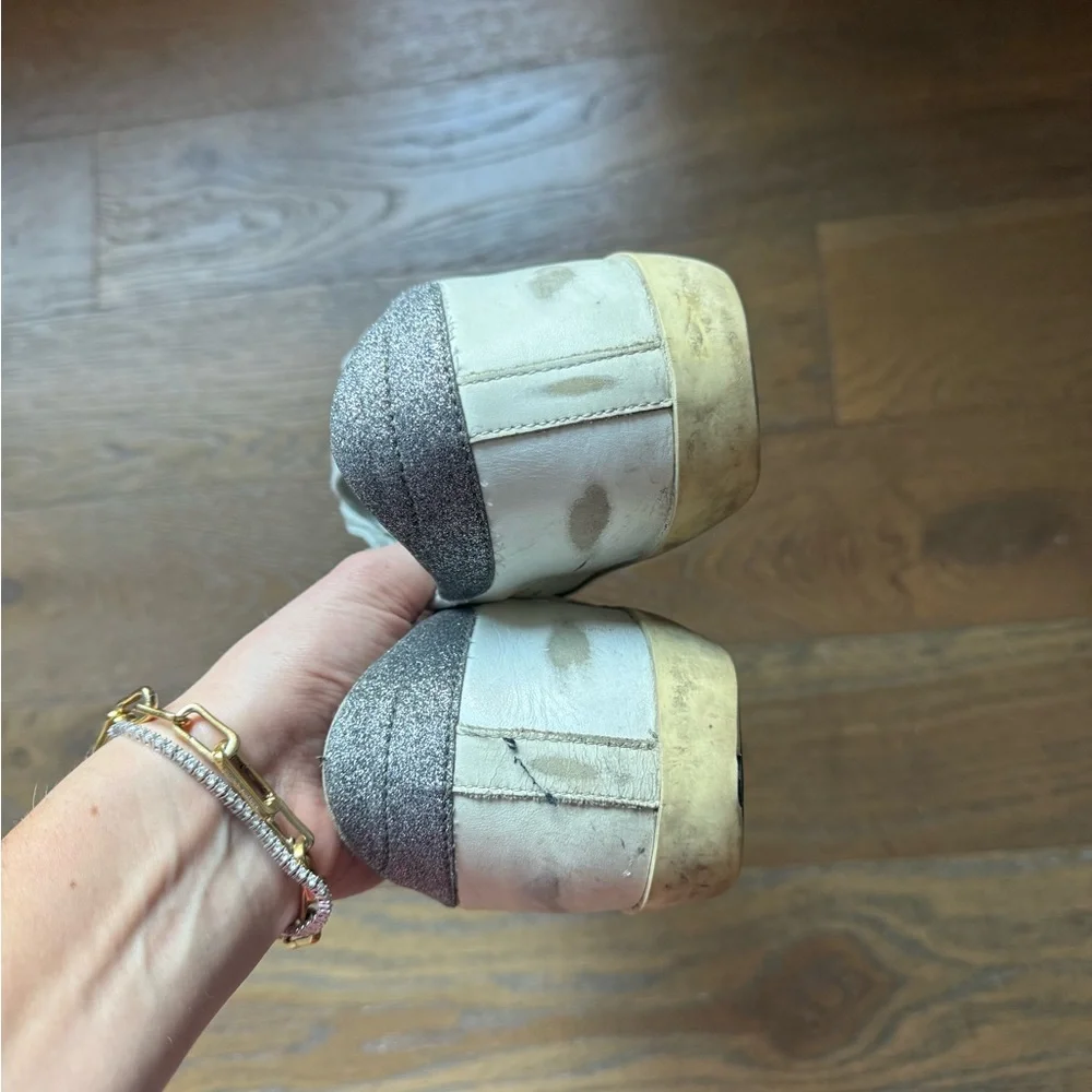 Golden Goose White Sneakers with Glitter Detail - Picture 3 of 7